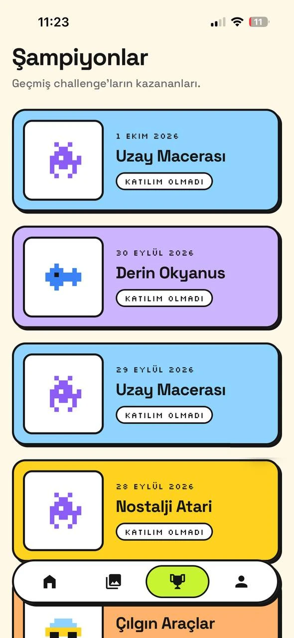 Geçmiş challenge şampiyonları